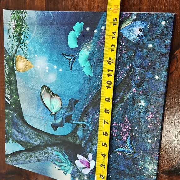 Enchanted Forest Canvas Art with Butterflies - Picture 6 of 9